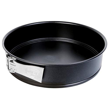 Dr. Oetker Springform Ø 24 cm, Kuchenform mit Flachboden, runde Backform aus Stahl mit Antihaftbeschichtung (Farbe: schwarz), Menge: 1 Stück im Sale